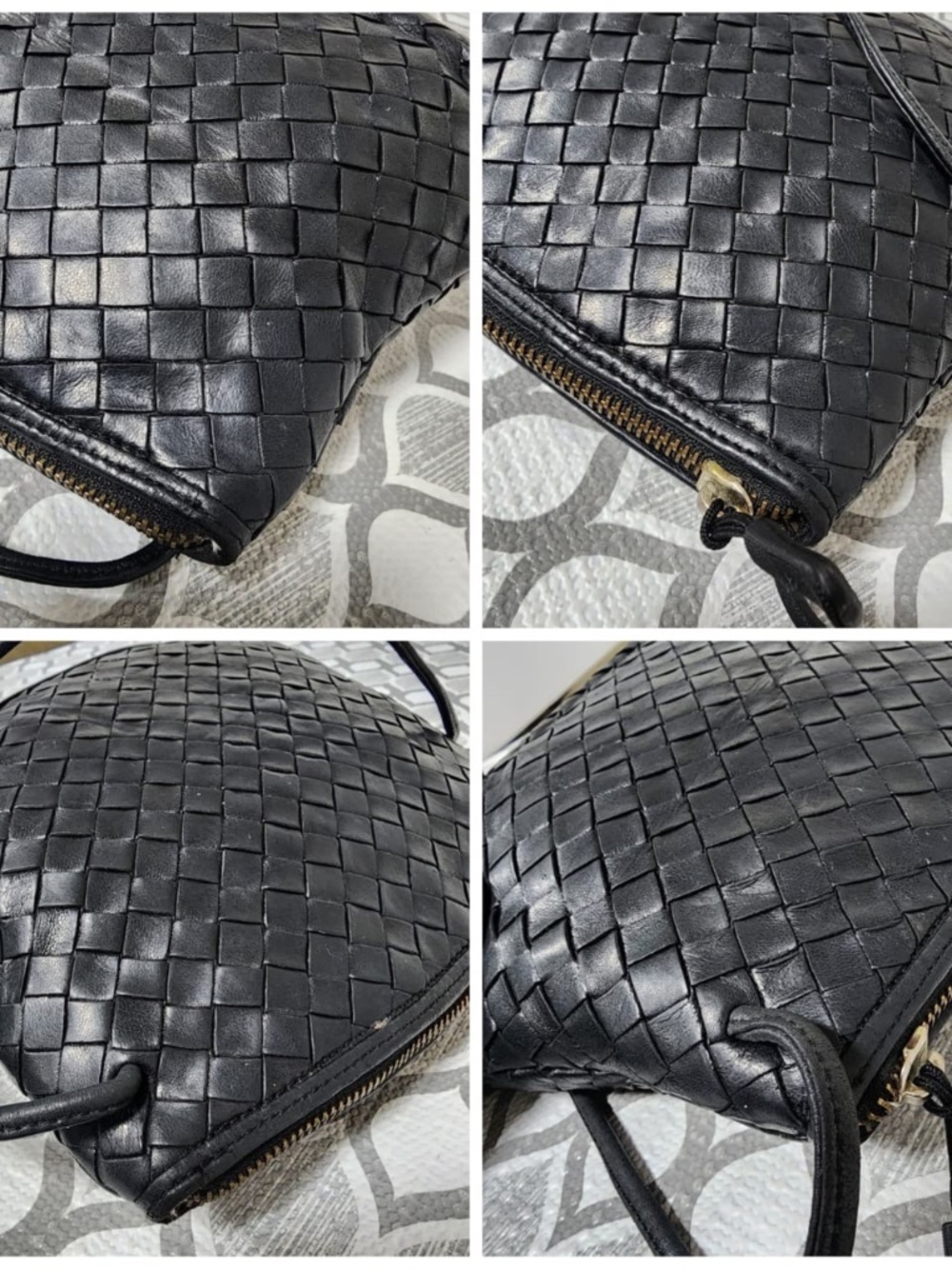 Authentic Bottega Veneta Vintage Intrecciato Nodini Crossbody Bag Black - Picture 12 of 12